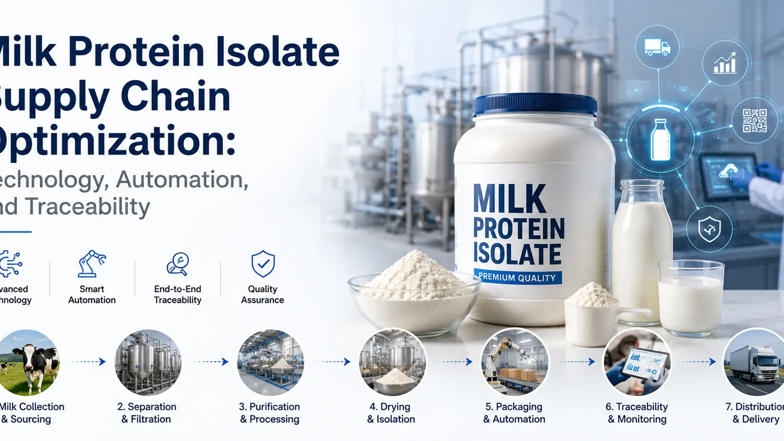 Milk Protein Isolate Supply Chain: Technology, Automation & Traceability